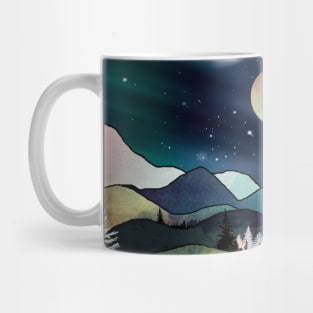 Starry night in the mountains Mug